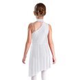 thumbnail image 2 of Yartina Justaucorps-Robe de Danse Ballet pour Filles Enfants Tenue de Danse Lyrique Sans Manches Performance sur Scène Blanc 16, 2 of 5