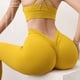 thumbnail image 1 of Pantalones de yoga para mujer, cintura alta, levantamiento de cadera, color melocotón, pantalones deportivos de crisantemo para fitness, 1 of 5