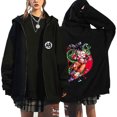 thumbnail image 1 of Anime japonés otoño e invierno nuevo Dragon Ball Muscle Goku estampado cremallera más sudadera de terciopelo chaqueta con capucha top, 1 of 5