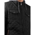 thumbnail image 4 of Ma Croix Mens Quilted Jacket Business Casual Diamond Fleece Lined Padded Winter Jackets, 4 of 7