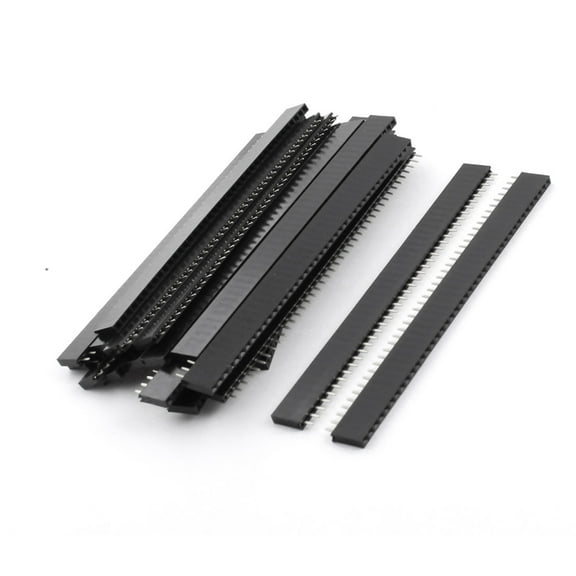 Unique Bargains 20Pcs 2.54mm Spacing 1x40 40-Pin Female Straight Pin Header Connector