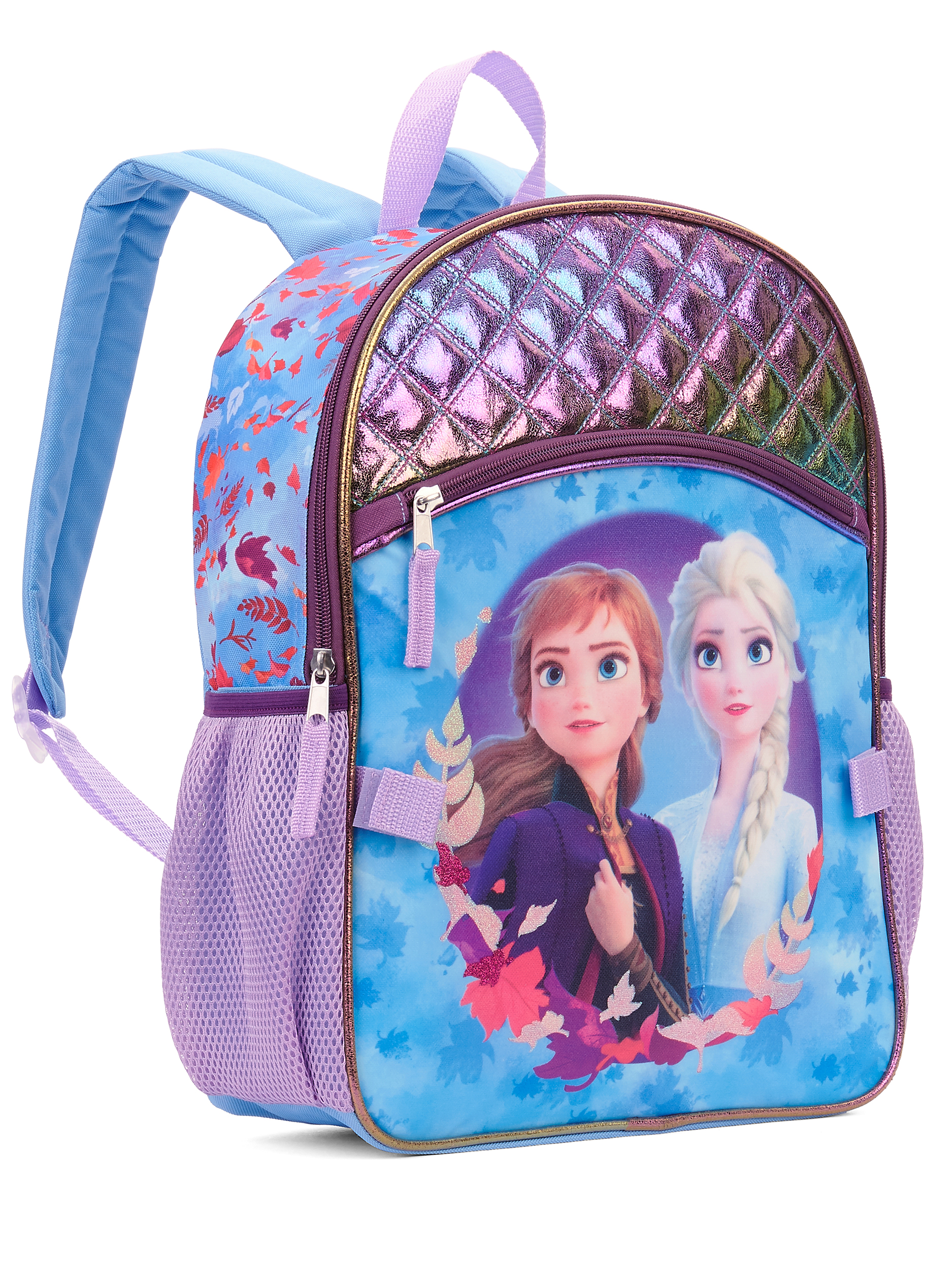 Disney Frozen 2 Elsa And Anna Girls' Purple Blue Backpack with Lunch Bag - image 2 of 3