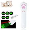 thumbnail image 1 of 1 pieza (luz de proyección LED verde + láser) Puntero para gatos, juguete con luz LED recargable por USB para gatos y perros, herramienta de entrenamiento, 1 of 4