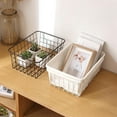 thumbnail image 3 of iron basket bathroom box kitchen storage basket Black without interlining, 3 of 4