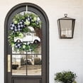 thumbnail image 5 of CSCHome Christmas Artificial Vintage Farmhouse Truck Holiday Decoration Wreath with Maple Leaves and Bowknot Hanging Decoration, 5 of 5