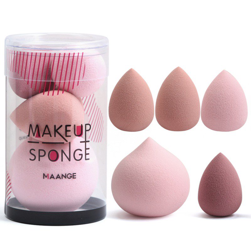 5 Pcs Makeup Sponge Set Blender Beauty Foundation Blending Sponge