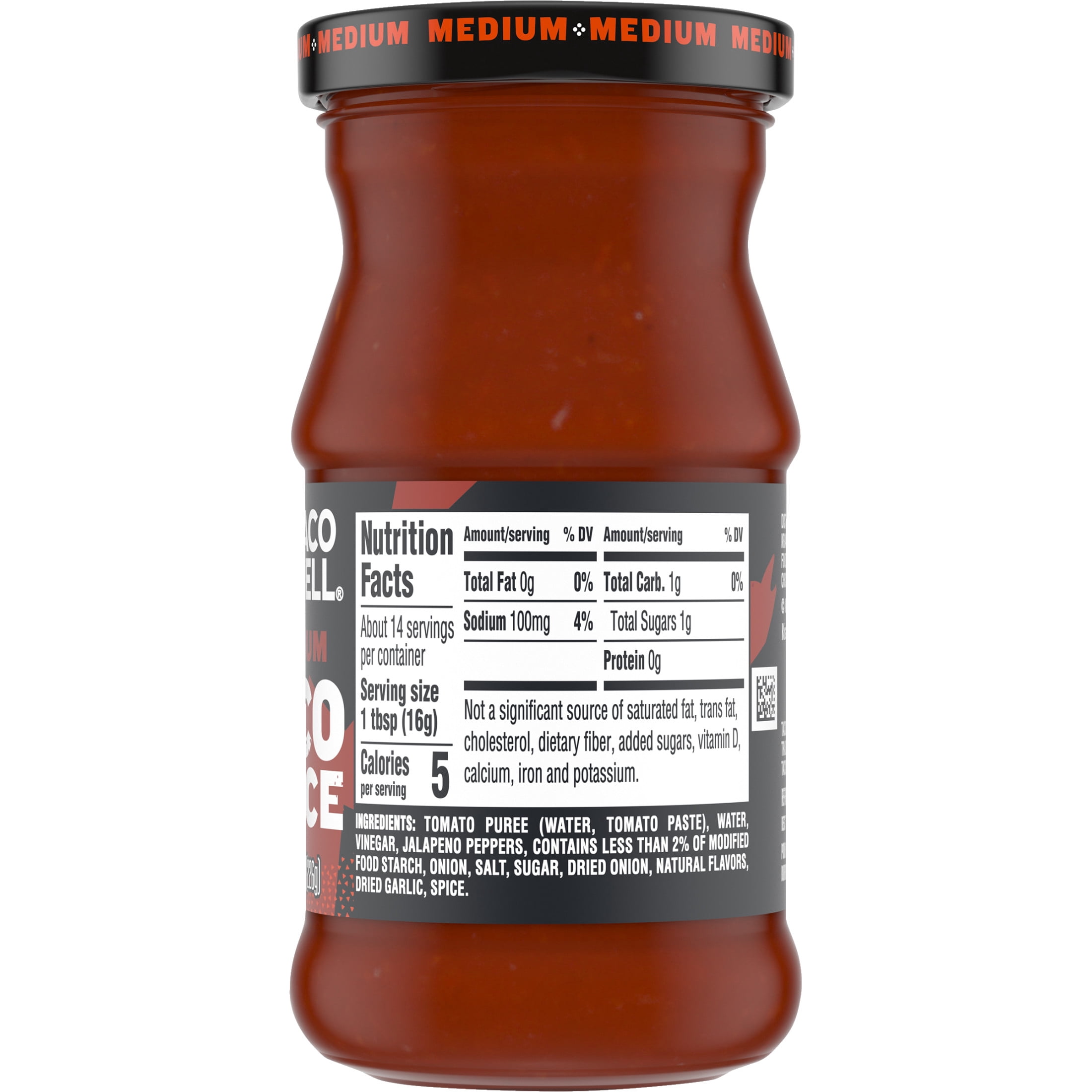(2 pack) Taco Bell Medium Taco Sauce, 8 oz Bottle