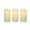 Beige Solid Round S/3 3"W, 6"H, variant on DecMode 5", 4", 3"H Unscented Wax  Flameless Candle with Remote Control (Set of 3)