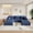Blue, variant on 107" U Shaped Cloud Sectional Sofa Couch, Corduroy Modular Sofa with Double Chaise, Deep Seat No Assembly Comfy Couch for Living Room, Apartment, Deep Gray