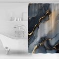 thumbnail image 4 of 54x78 Inch Shower Curtain Decorative Gray Marble Bathtub Bath Curtains Fabric Waterproof Bathroom Decor Abstract Modern Ink Painting Ombre Small Stall Shower Curtain Set with 12 Hooks, 4 of 6