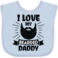 thumbnail image 3 of Inktastic I Love My Bearded Daddy for Fathers Day with Grunge Boys Baby Bib, 3 of 4