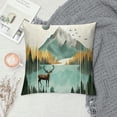 thumbnail image 2 of Pratyus Deer Mountain Lake Pillow Cases with Zipper Home Decor for Living Room Bedroom Cushion Outdoor 1PC 20x20in, 2 of 5