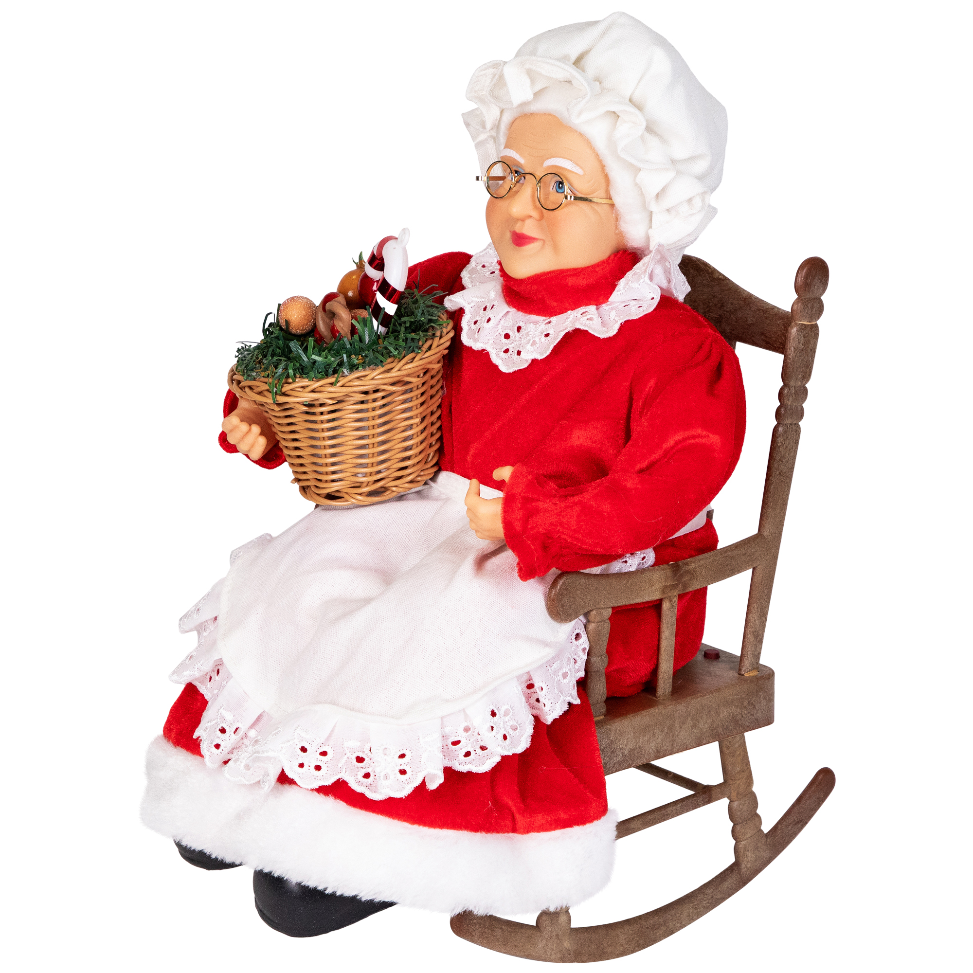 Northlight Animated Musical Mrs. Claus in Rocking Chair Christmas Decoration - 14"