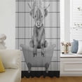 thumbnail image 5 of Grey Yak Sheer Curtains 45 Inches Long, Bathtub Country Gray Vintage Art Light Filering Curtains, Breathable Simi Curtain Privacy Drapes for Kitchen Bathroom Lightweight Small Window Treatment, 5 of 9