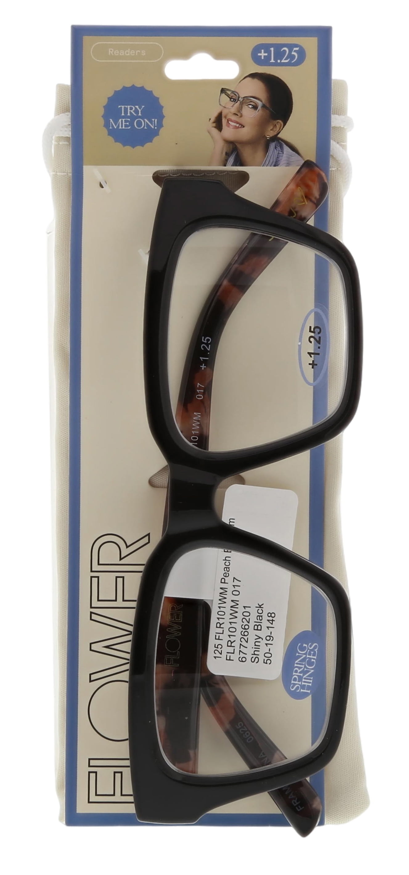 FLOWER Womens Reading Glasses - FLR101 Peach Blossom +1.25
