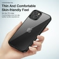 thumbnail image 2 of SaniMore Case for iPhone 14 Plus (6.7" 2022), High-quality Crystal-clear PC Backplane [Anti-scratch No-yellowing] Strong Drop Resistant Shockproof Bumper Wireless Charging Anti-slip Slim Cover, Black, 2 of 7