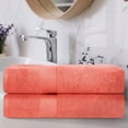 thumbnail image 2 of BNM Zero Twist Cotton Bath Sheets Set of 2, Coral, 2 of 4