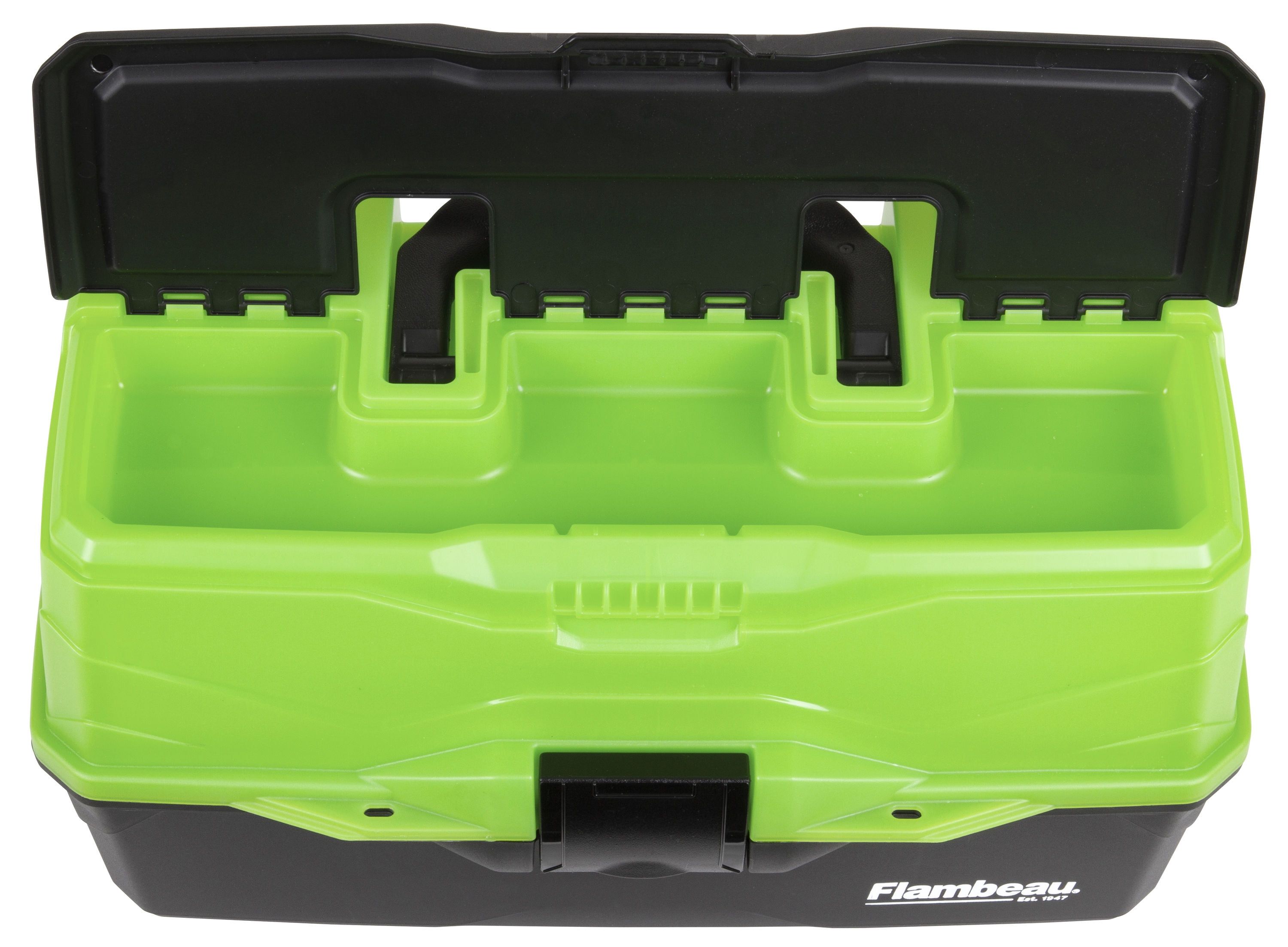 Flambeau Outdoors 6383FG 3-Tray - Classic Tray Tackle Box - Frost  Green/Black 