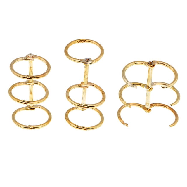 3Pcs A5 A6 3 Carpeta De s Álbum Tarjetas Papelería Herramienta - Oro BLESIY Anillos flojos de la carpeta de la hoja