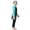 thumbnail image 4 of lnmuld Girls Full Coverage Long Sleeve Swimsuit with Skirt UPF 50+ Size:1 Years, 4 of 5