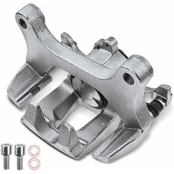 A-Premium Disc Brake Caliper Assembly with Bracket Compatible with Select Ford Models - for F-150 2018 2019 2020, 2.7L 3.0L 3.3L 3.5L - Rear Right Passenger Side