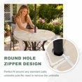 thumbnail image 4 of Round Outdoor Tablecloth with Umbrella Hole and Zipper, Vintage Cream Starfish Tablecloth with Elastic Waterproof, Summer Coastal Beach Marine Life Patio Table Covers for 31" - 35" Pool Tables, 4 of 9