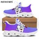 thumbnail image 1 of Zapatillas de deporte planas con estampado de diente/diente/dentista para mujer, con degradado, informales, con cordones, para caminar, 1 of 6