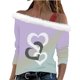 thumbnail image 2 of Xuyuer Valentine Shirt Women Love Heart Graphic Sloping Shoulder Suspender Shirt Funny Valentine's Day Gift Shirts Love Tops, 2 of 7