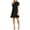 Rich Black, variant on Women's Short Sleeve A-Line Bow Tie Neck Dress Rich Black 4