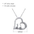 thumbnail image 5 of TANGPOET Heart Animal Necklaces 925 Sterling Silver Necklaces Giraffe Pendant Birthday Mothers Day Anniversary Gifts for Women Mom Grandmother, 5 of 7