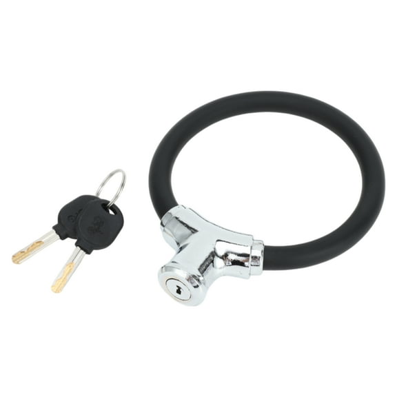 Unique Bargains Bicycle Lock Portable Ring Cable Anti-Theft  Bike Lock Stackable Mini Ring Lock 42cm Black 1 Pc