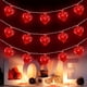 thumbnail image 5 of Luces De Cadena De Plástico Guirnalda de luces rojas de 1,5 m con forma de corazón, funciona con pilas, ideal para San Valentín, fiestas y bodas (1 unidad) JASKFLY, 5 of 9