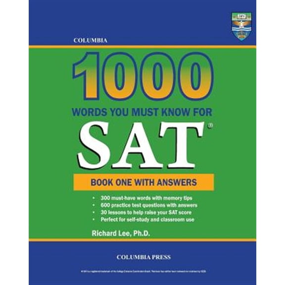 Pre-Owned Columbia 1000 Words You Must Know for SAT: Book One with Answers
