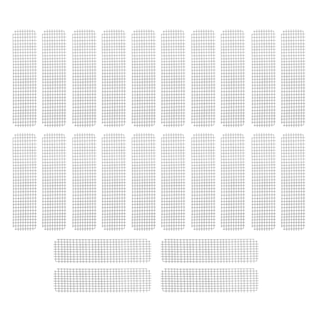 Shisuyan Glass Fiber Window Screen Mesh Grey 25Pcs 2.36X0.59X0.04In