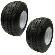 eCustomrim 2-Pk Golf Cart Tires On Rims 18 x 8.5 x 8 18-850-8 18x8.50-8 White 4 Lug 18 in.