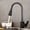 Black, variant on Kitchen Sink Faucet for Bar Farmhouse Commercial, Square Black Single Handle Kitchen Faucets, Pull Out Kitchen Tap, Single Hole Swivel 360 Degree Rotation Hot Cold Mixer Tap