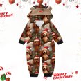 thumbnail image 2 of Odeerbi Christmas Onesie Pajamas for Family Holiday Sleep Jumpsuit Long Sleeve Family Christmas Pajamas Matching Sets Toddler Printed Loungewear Jumpsuit Sleepwear Xmas PJs Set Coffee, 2 of 6