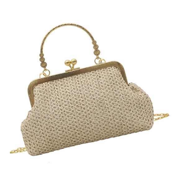 Women's Toted Handbags Woven Toted Bag Purse Stylish Casual Trendy Shoulder Bag Crossbody Bag with Removable Chain