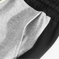 thumbnail image 4 of LNWUY Men's Baggy Wide Leg Sweatpants Double Waisted Color Block Drawstring Elastic Waist Sweat Pants for Casual Work Gray M, 4 of 7