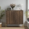 thumbnail image 2 of Tcbosik Buffet Cabinet with Storage, 2-Door Sideboard with Adjustable Shelf, Coffee Bar Cabinet, Cupboard for Kitchen, Dining Room, Living Room, Entryway, Easy Assembly, Walnut, 2 of 6