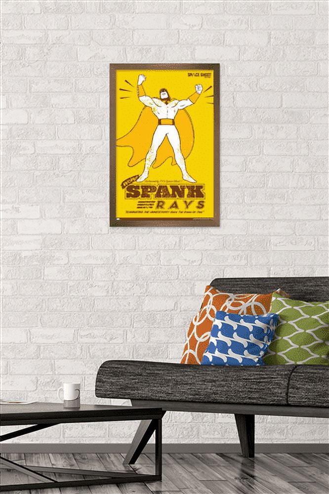 Space Ghost Coast to Coast - Spank Rays Wall Poster, 14.725" x 22.375", Framed