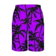 thumbnail image 5 of Hurxie Men's Swim Trunks Hawaiian Bathing Suit Swimsuits Beach Shorts with Pockets Purple,L, 5 of 5