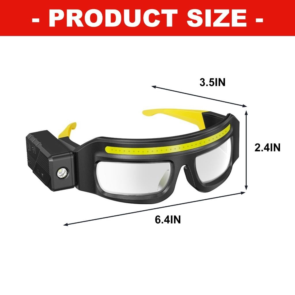 Osdhezcn Integrated Adjustable LED Headlamp Safety Glasses for Mechanical Repairs