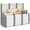 Gray, variant on Gymax Deck Box Patio Container w/ Lockable Lid Weatherproof Plastic Storage Bin Brown & White