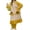 Yellow, variant on Fuzzy Pajama Set for Women Soft Plush Robe and Fleece Pants 2 Piece Sleepwear Loungewear Warm House Coat