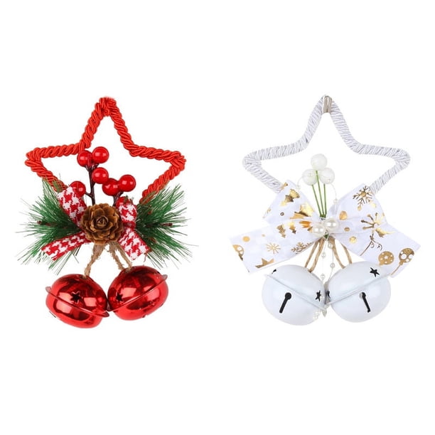 3 piezas de adornos de cascabeles para árbol de Navidad, adornos colgantes para árbol de Navidad para puerta de Navidad, suministros para fiestas en el hogar