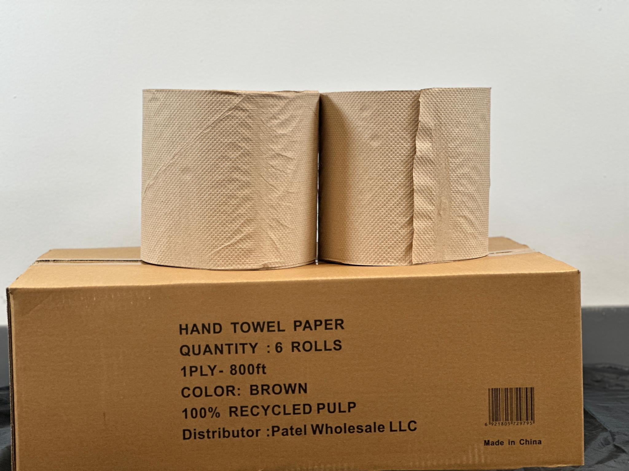 Brown Paper Towel Rolls, 6 Count, 1 Pack