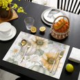 thumbnail image 3 of Happy Fall Pumpkins and Sunflower Summer Placemats Table Placemats Set Of 4-Linen Kitchen Washable Placemats Table Mats 12"x18" Non-Slip Heat Resistant, 3 of 5