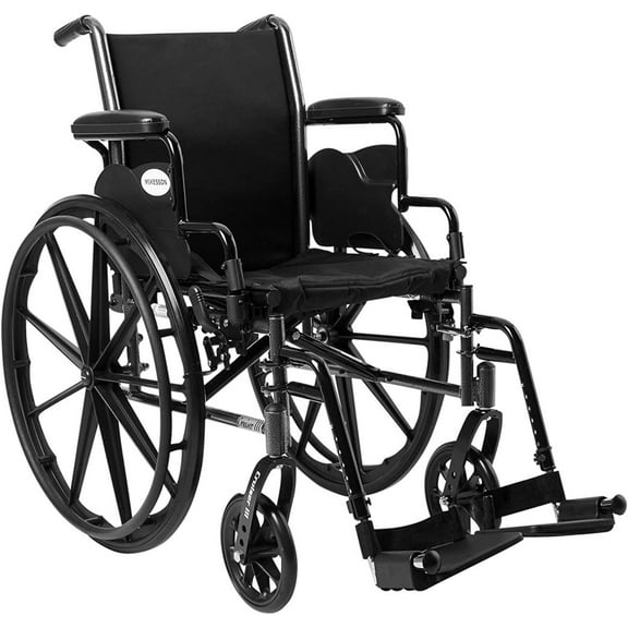 "TaliaPosy Lightweight Wheelchair Steel 16""W 16 to 18 Inch Seat Depth Swing-Away Footrest 146-K316DDA-SF"