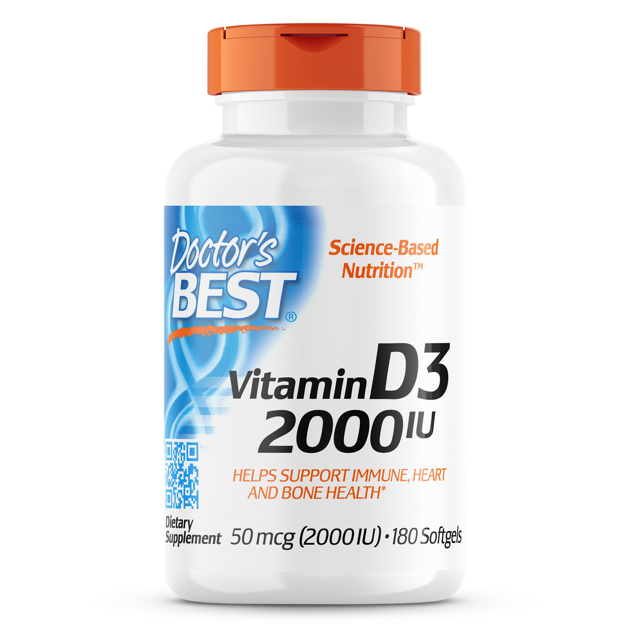 Doctor S Best Vitamin D3 2000iu Non Gmo Gluten Free Soy Free Regulates Immune Function Supports Healthy Bones 180 Softgels Walmart Com Walmart Com